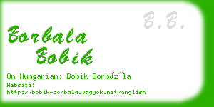 borbala bobik business card